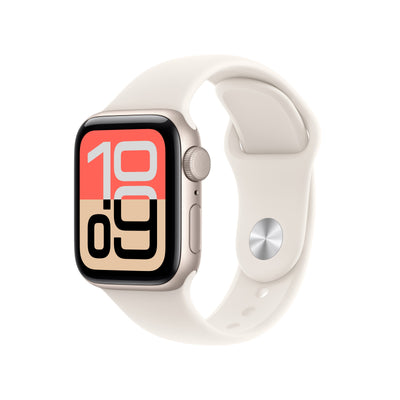 Apple Watch SE 3 GPS 40MM Starlight Aluminium Case mit Starlight Sport Band - S/M | MEH34MP/A