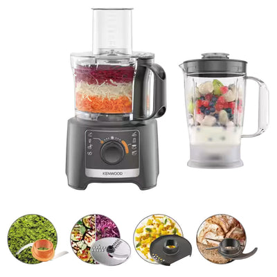 Kenwood Multipro Compact 800W Küchenmaschine & Standmixer - Slate Grau | FDP31.170GY