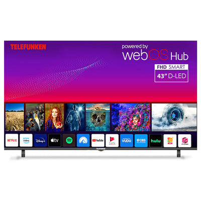 Telefunken N21 43" Full HD Smart TV - Schwarz | N21-FHD-W43