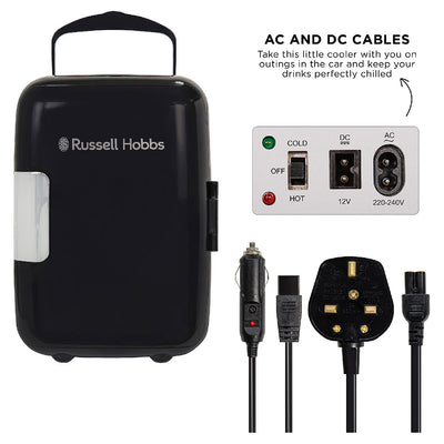 Russell Hobbs 4L freistehend Mini Cooler - Schwarz | RH4CLR1001B