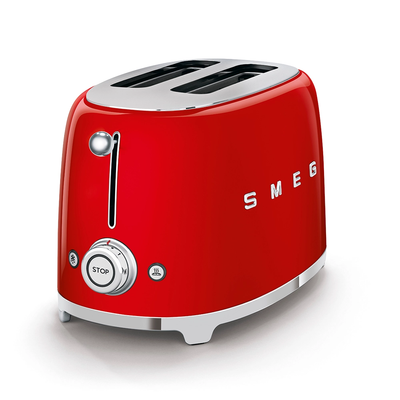 Smeg 950W 2 Slice Toaster - Rot | TSF01RDUK