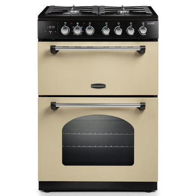 Rangemaster Classic 60CM freistehend Dual Fuel Herd - Cream & Chrome | CLA60DFFCR/C