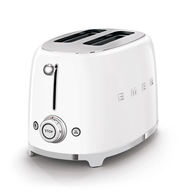 Smeg 950W 2 Slice Toaster - Weiß | TSF01WHUK