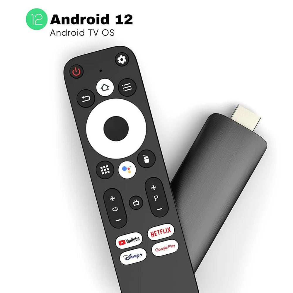 Android 12 4K Smart TV Stick – Black | 035318
