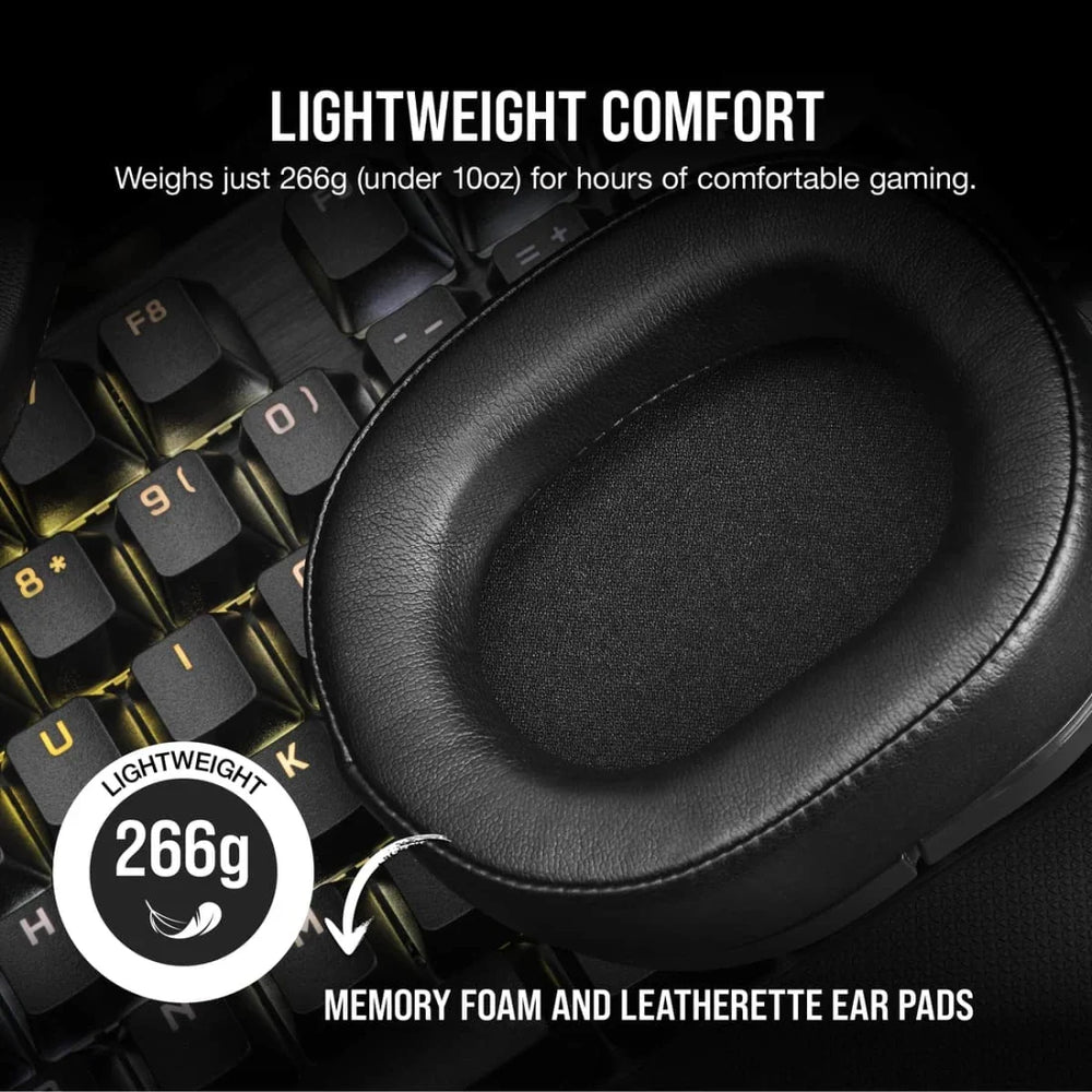 Corsair HS55 Over-Ear Wireless Bluetooth Gaming-Headset - Carbon | 106-CA-9011280-EU