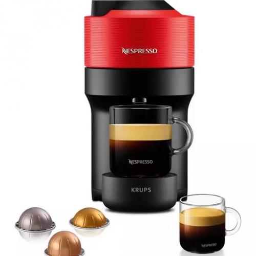 Krups Nespresso Vertuo Pop Pod Kaffeemaschine - Rot | XN920540