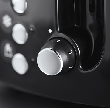 Russell Hobbs Textures Plus 2 Slice Toaster - Schwarz | 22601