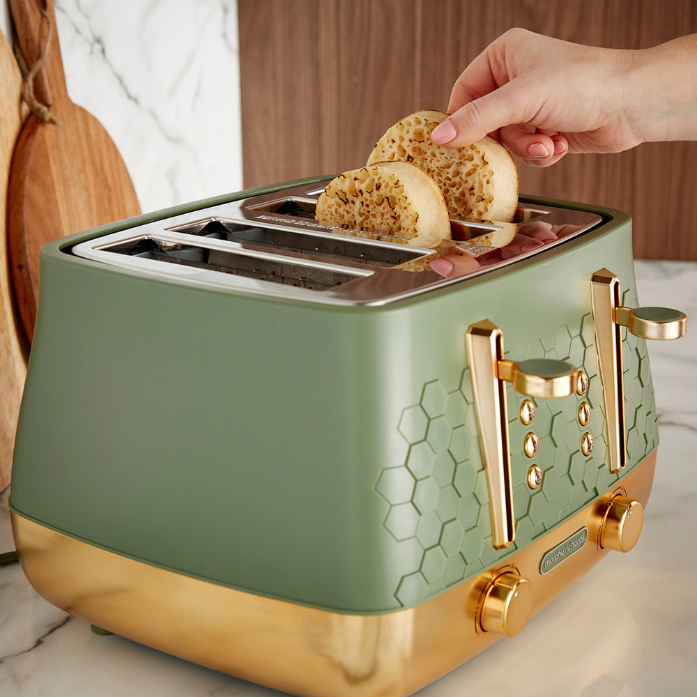 Morphy Richards Cassini 1800W 4 Slice Toaster - Olivine | 243022