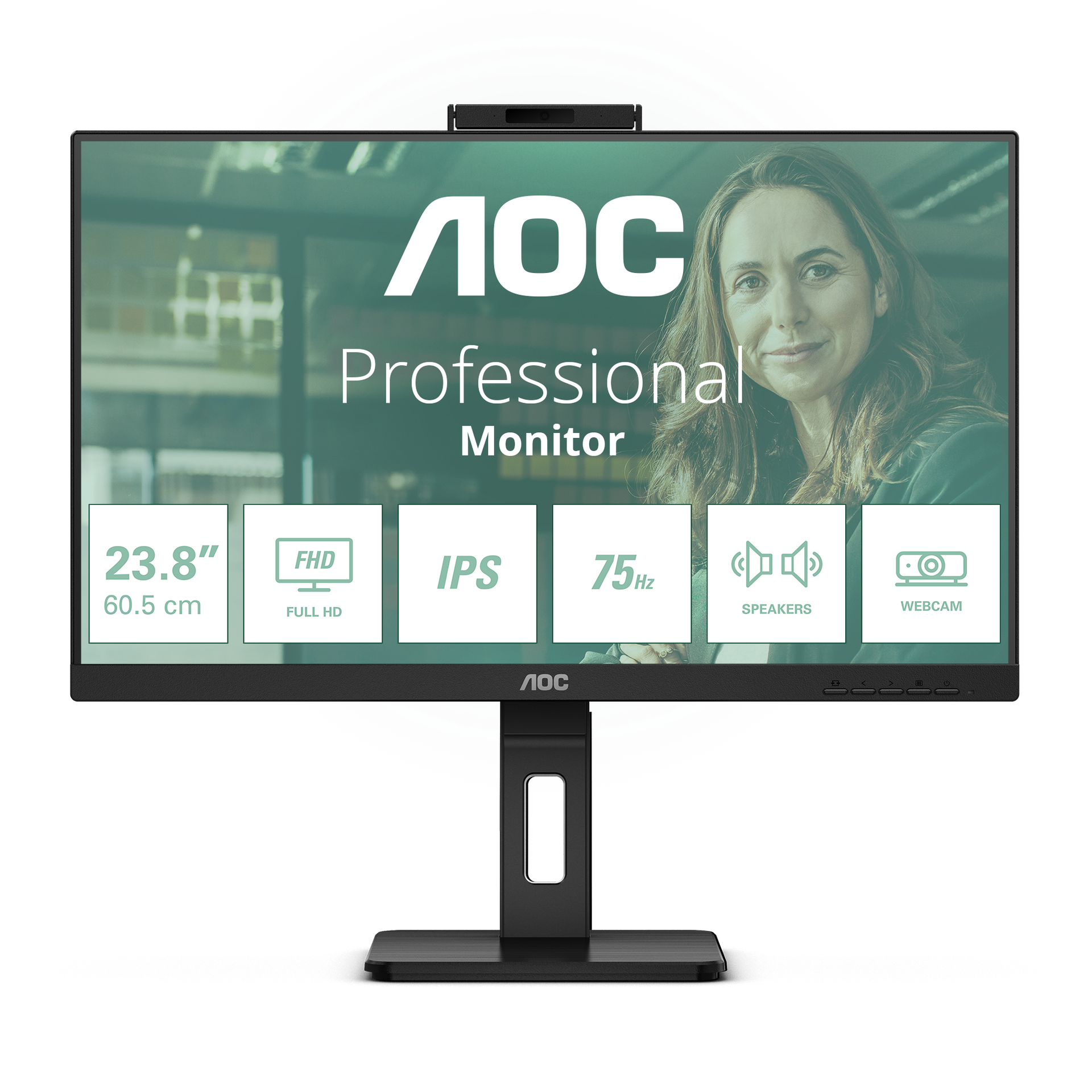 AOC 23.8" FHD Monitor - Black | 24P3QW