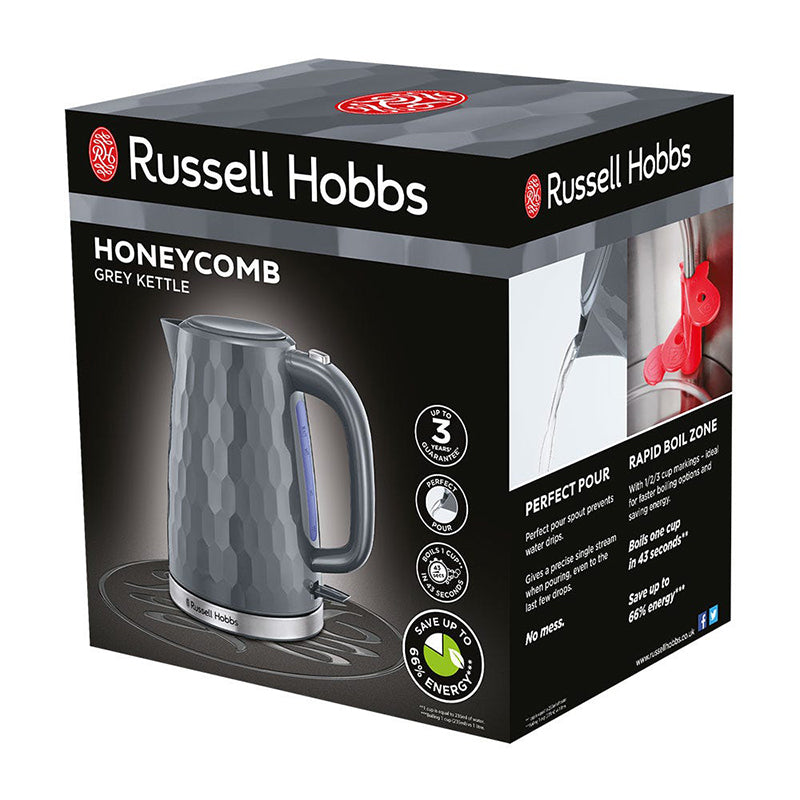Russell Hobbs Honeycomb 1.7L Wasserkocher - Grau | 26053