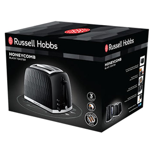 Russell Hobbs Honeycomb 2 Slice Toaster - Schwarz | 26061
