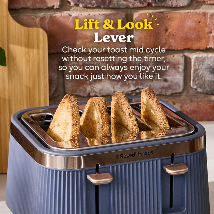 Russell Hobbs Brontë 4 Slice Toaster - Navy Blau | 26772