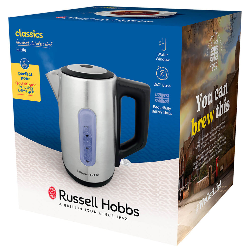 Russell Hobbs Classics Illuminated 1.7L Wasserkocher - Brushed Edelstahl | 27380