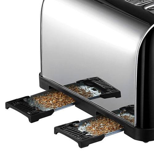 RussellHobbs Edelstahl 4 Slice Toaster - Schwarz | 28360
