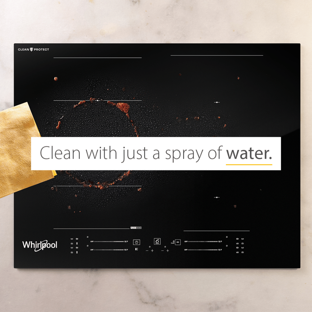 Whirlpool 60CM 4 Zone Induction Kochfeld mit CleanProtect - Schwarz | WF S3660 CPNE