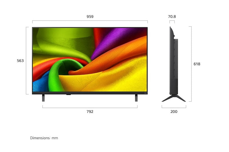 LG NU85 43" 4K Smart TV - Charcoal Schwarz | 43NU850B6LA.AEI