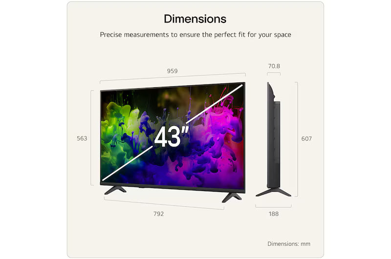 LG QNED7E 43" 4K Smart TV - Schwarz | 43QNED7EB3C.AEI