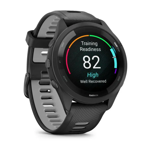 Garmin Forerunner 265 46MM Running Smartwatch - Schwarz & Powder Grau | 49-GAR-010-02810-10