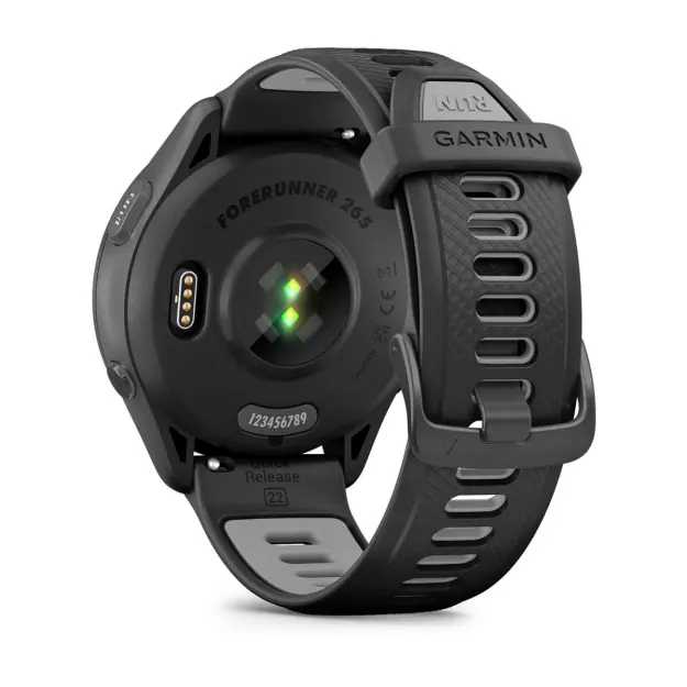 Garmin Forerunner 265 46MM Running Smartwatch - Schwarz & Powder Grau | 49-GAR-010-02810-10