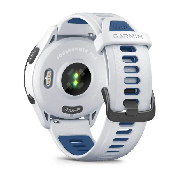 Garmin Forerunner 46MM Running Smartwatch - Whitestone & Tidal Blau | 49-GAR-010-02810-11