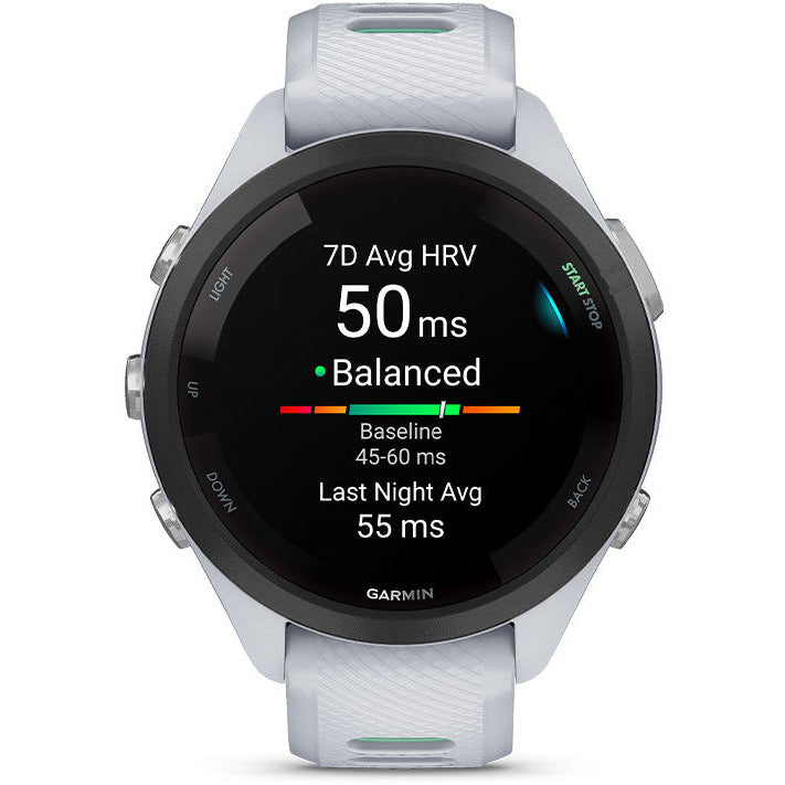 Garmin Forerunner 265S 42MM Running Smartwatch - Whitestone & Neo Tropick | 49-GAR-010-02810-14