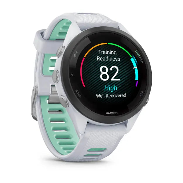 Garmin Forerunner 265S 42MM Running Smartwatch - Whitestone & Neo Tropick | 49-GAR-010-02810-14