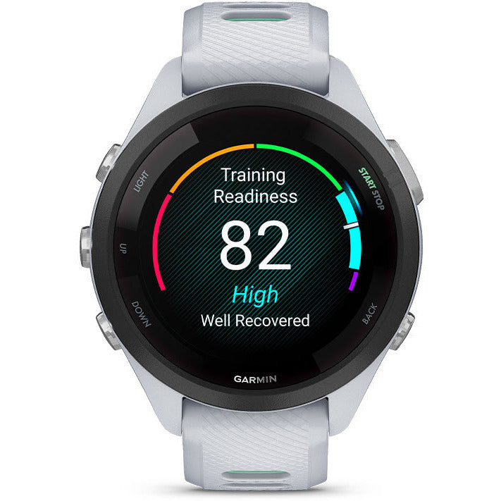 Garmin Forerunner 265S 42MM Running Smartwatch - Whitestone & Neo Tropick | 49-GAR-010-02810-14