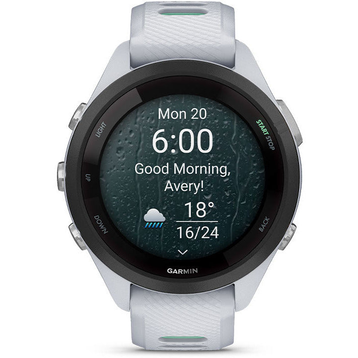 Garmin Forerunner 265S 42MM Running Smartwatch - Whitestone & Neo Tropick | 49-GAR-010-02810-14