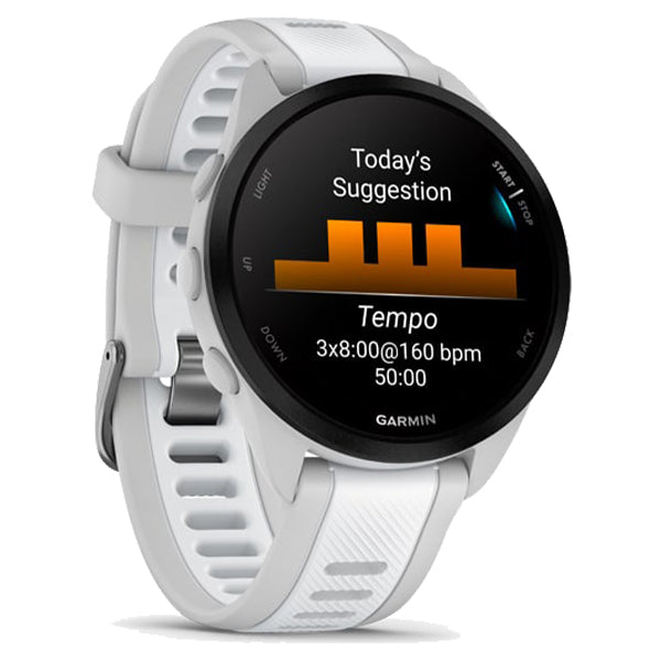 Garmin Forerunner 165 30MM Smartwatch - Mist Grau & Whitestone | 49-GAR-010-02863-21
