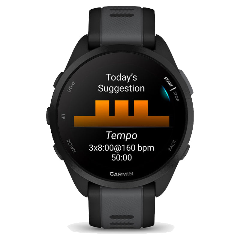 Garmin Forerunner 165 Music 30MM Smartwatch - Schwarz & Slate Grau | 49-GAR-010-02863-30