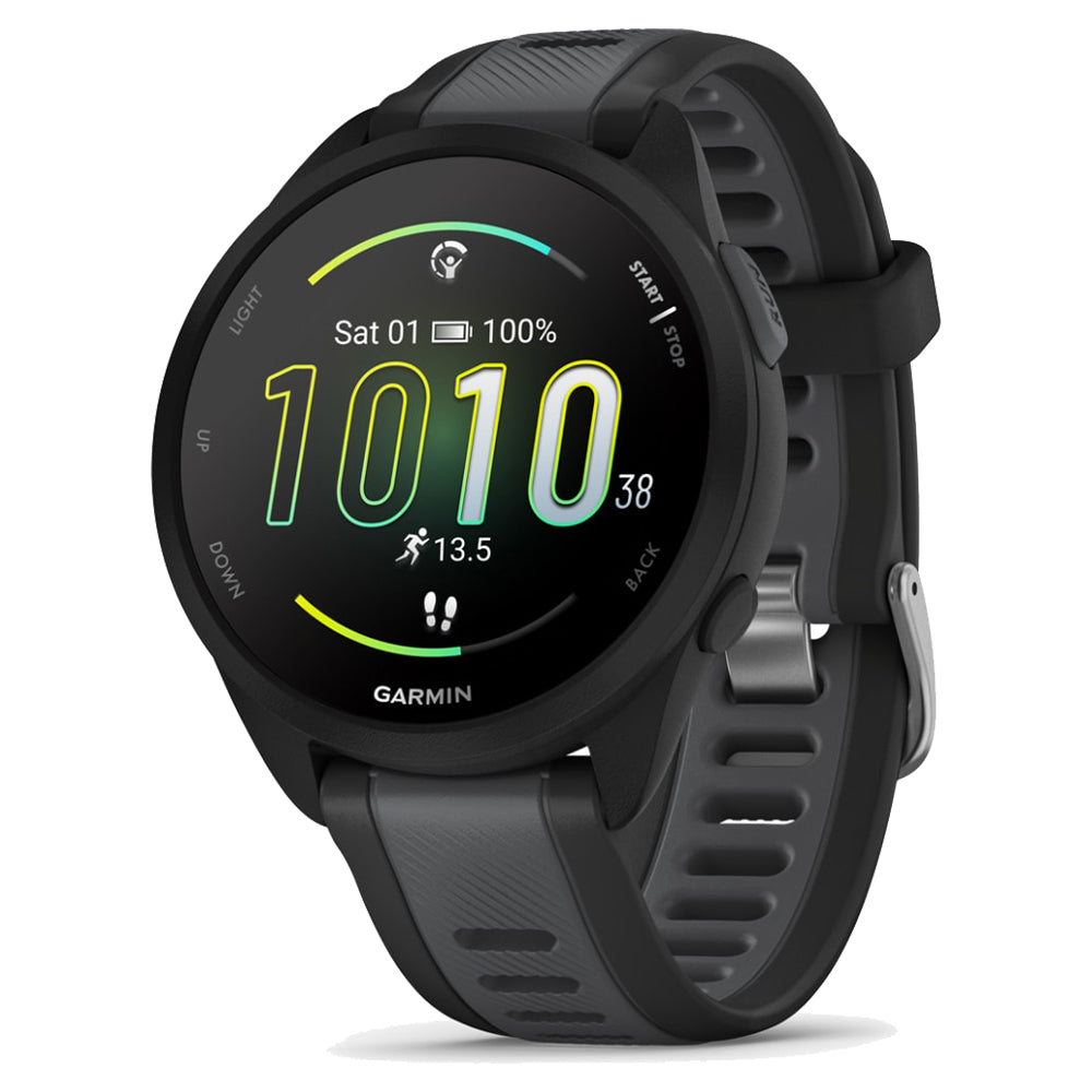 Garmin Forerunner 165 Music 30MM Smartwatch - Schwarz & Slate Grau | 49-GAR-010-02863-30