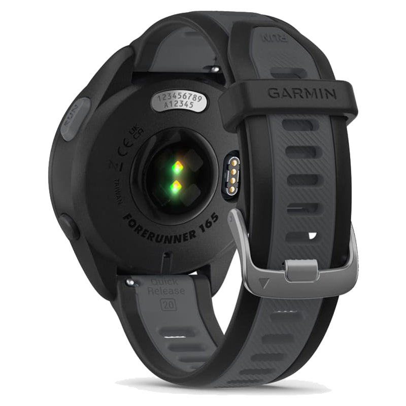 Garmin Forerunner 165 Music 30MM Smartwatch - Schwarz & Slate Grau | 49-GAR-010-02863-30