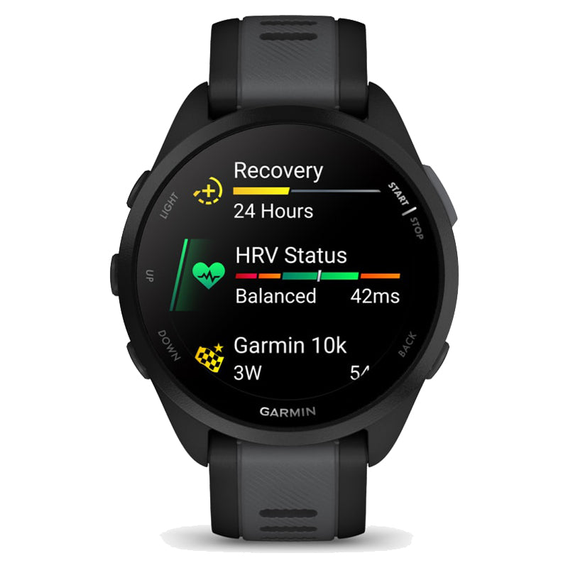 Garmin Forerunner 165 Music 30MM Smartwatch - Schwarz & Slate Grau | 49-GAR-010-02863-30