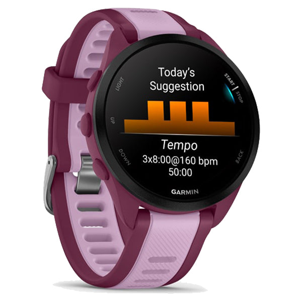 Garmin Forerunner 165 Music 30MM Smartwatch - Berry & Lilac | 49-GAR-010-02863-33