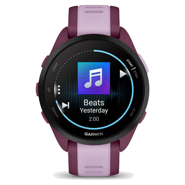 Garmin Forerunner 165 Music 30MM Smartwatch - Berry & Lilac | 49-GAR-010-02863-33