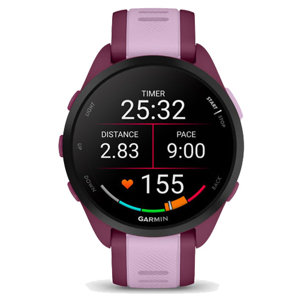 Garmin Forerunner 165 Music 30MM Smartwatch - Berry & Lilac | 49-GAR-010-02863-33