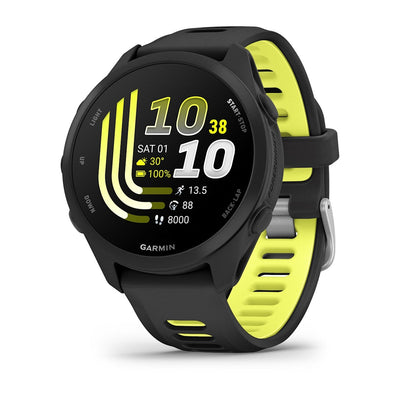 Garmin Forerunner 170 43MM Smartwatch - Schwarz & Amp Yellow | 49-GAR-010-03920-00