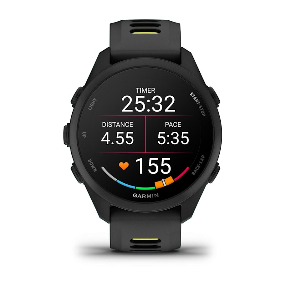 Garmin Forerunner 170 43MM Smartwatch - Schwarz & Amp Yellow | 49-GAR-010-03920-00