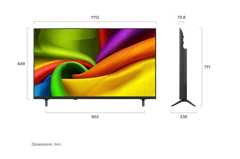 LG NU85 50" 4K Smart TV - Charcoal Schwarz | 50NU850B6LA.AEI