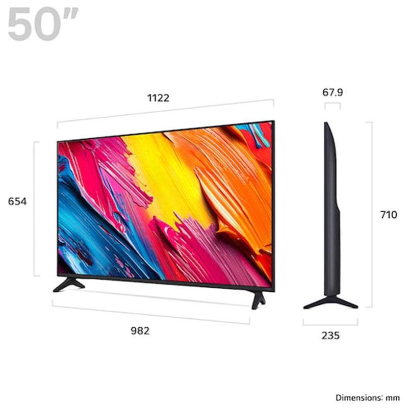 LG QNED70 50" 4K Smart TV - Schwarz | 50QNED70A6A.AEK