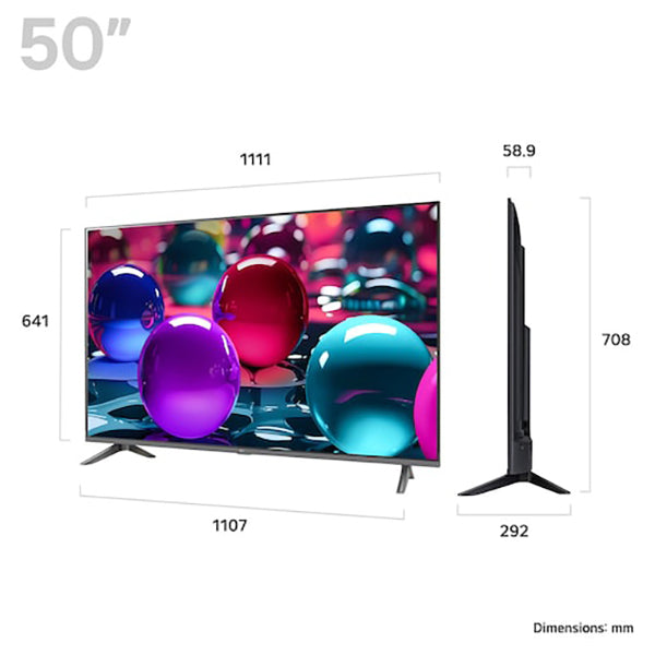 LG UA73 50" 4K Smart TV - Schwarz | 50UA73006LA.AEK