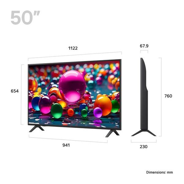 LG UA75 50" 4K Smart TV - Charcoal Schwarz | 50UA75006LA.AEK