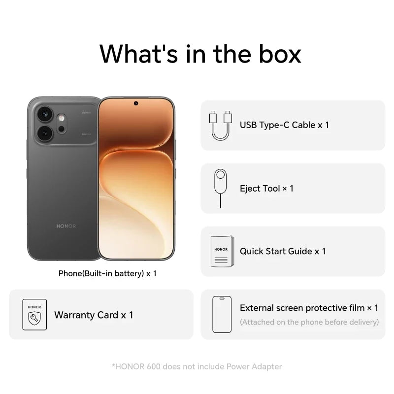 Honor 600 256GB 5G Smartphone – Schwarz | 5109CHCQ