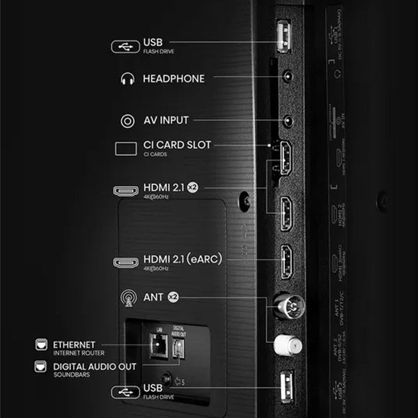 Hisense A6Q 65" 4K Smart TV - Schwarz | 65A61Q