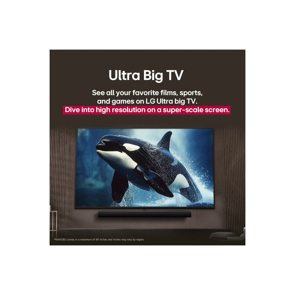 LG NanoCell AI NANO81 65" 4K Smart TV - Schwarz | 65NANO81A6A.AEK