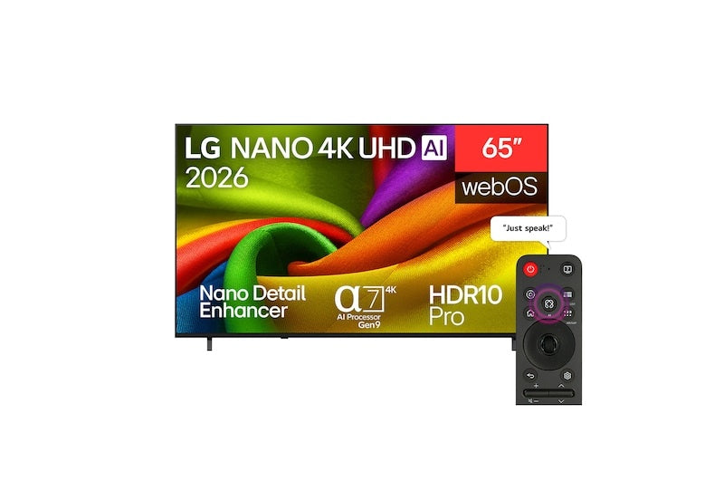 LG NU85 65" 4K Smart TV - Charcoal Schwarz | 65NU850B6LA.AEI