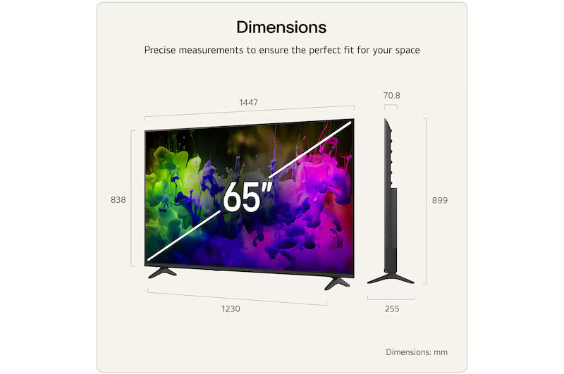 LG QNED7E 65" 4K Smart TV - Schwarz | 65QNED7EB3C.AEI