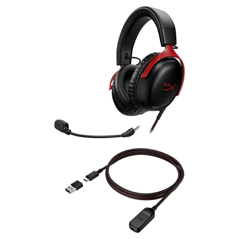 HyperX Cloud III Over-Ear Gaming-Headset - Schwarz & Rot | 727A9AA