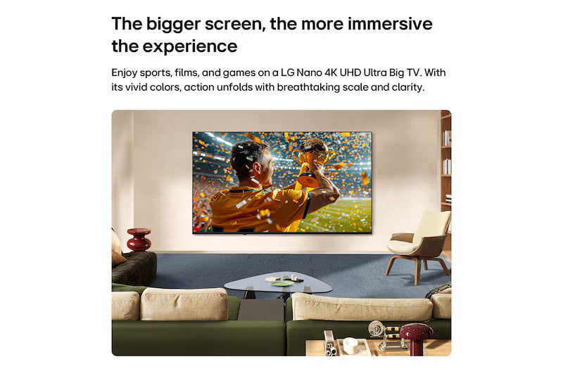 LG NU85 75" 4K Smart TV - Charcoal Schwarz | 75NU850B6LA.AEI