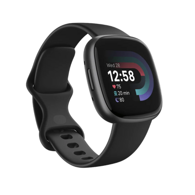 Fitbit Versa 4 Health & Fitness Smartwatch - Schwarz & Graphit | 79-FB523BKBK